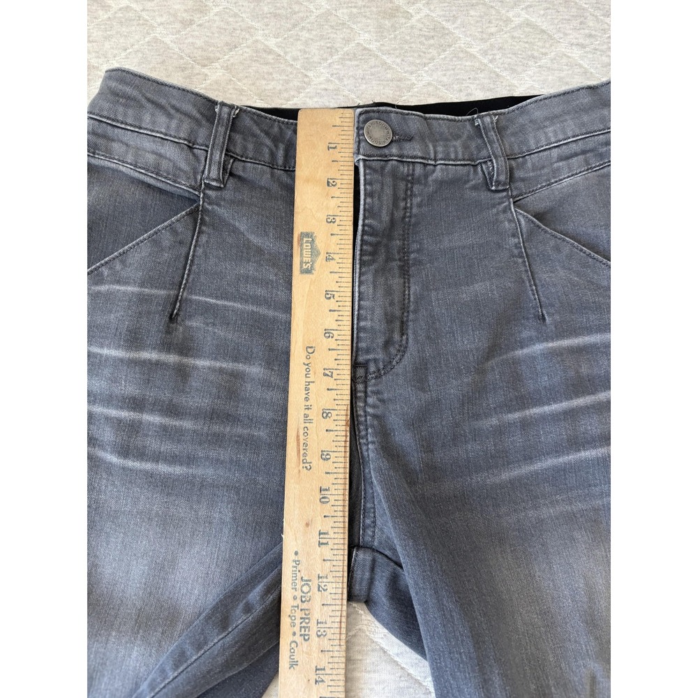 Wit & Wisdom Jeans Womens 8 Gray Wide Leg Crop High Rise Stretch Trousers Pants - Picture 9 of 10